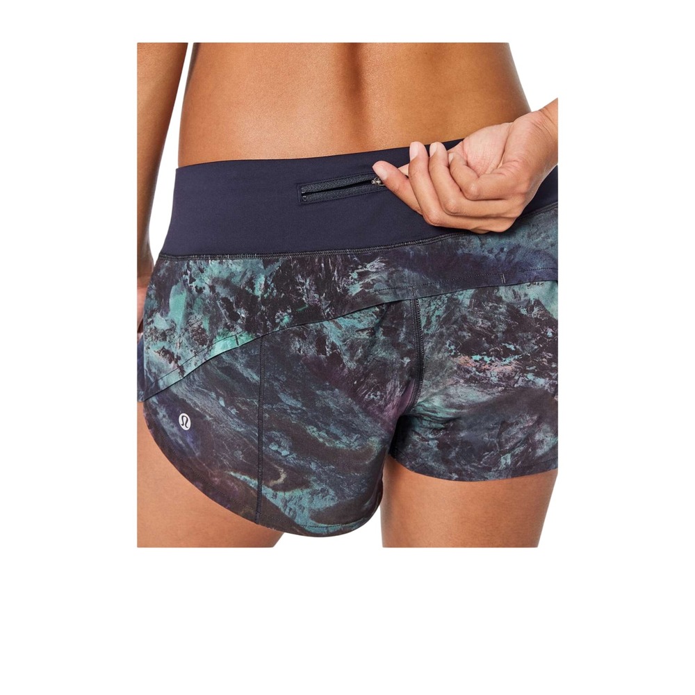 Lululemon Speed Up Shorts 2.5" Radiant Multi Midnight Navy Size 10 Retired